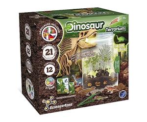 Science4you Dinosaur Terrarium Kit - Make Your Own Terrarium, Glow in the Dark Dinosaurs for Kids, 21 Jurassic Stickers, Toys and Games for Kids 6+ year olds, Gifts for Boys and Girls 6+ year olds