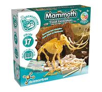 Science4you Mammoth Fossil Hunting Kit for Kids - Dig & assemble the 17 pieces Mammoth Fossil - Ideal Dinosaur Fossils Excavation Kit Toy for fans of Jurassic, Archeology and Paleontology Sets for Kid