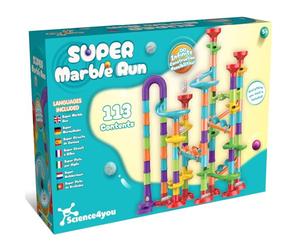 Science4you Super Marble Run - Marble Games for Kids, 113 Pieces and Marbles included, Educational Stem Toys for 3+ year olds, Gift for Boys and Girls