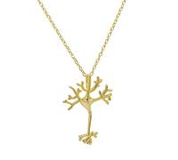 ScienceFox Neuron Necklace Chain made of 925 Sterling Silver in 3 colours Gold, Rose Gold, Silver and 7 cm extender (Rose Gold)