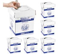 Scienfocus lab Broken Glass Disposal Box - Cardboard Disposal Cartons for Glass, Disposable Disposal Container for Parties, Laboratory and Outdoor Activities, 8" L x 8" W x 10" H,6 Pcs (Blue)