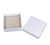 Scienfocus lab Cardboard Freezer Box - White/81 Place,Water and Ice Resistant Coating,For storing 1.5-2.0 mL cryovials(Pack of 12)