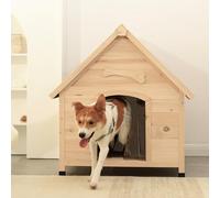 ScienGarden Solid Wood Dog House Comfortable Outdoor Shelter for Medium-Sized and Smaller Dog Sturdy, Durable and Easy to Clean,Can DIY,33.5’’D×30.7’’W×32.3’’H