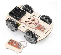 ScienSta STEM Projects for Kids 6 7 8 9 10 11 12 Year Old ，Build Your Own 4WD Remote Control Car，Science Experiment Electronics Kit，Robotic Car with 68mm Mecanum Wheel ，DIY rc car kit