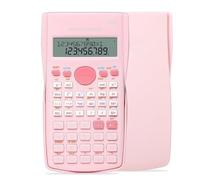 Scientific Calculator, 2 Line Cute Scientific Math Calculator Function Calculator for Students Algebra Geometry Basic Caculator for Middle and High School Students College School Supplies (Pink-6ps)