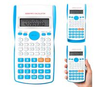 Scientific Calculator, 240 Functions 2-Line LCD Display Engineering Calculator with Protective Case, Portable Desktop Calculator for GCSE A-Level University Students Teachers Business, Blue
