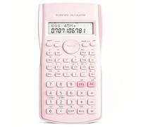 Scientific Calculator, 240 Functions Dual Line Display, Portable Student Calculator, 2 AG10 Button Batteries Included, Durable ABS, for Math Physics Chemistry Study, School Office Use (Pink Peach)
