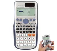 Scientific Calculator, Engineering Calculator, Math Calculator with 417 Functions, 10+2 Digits, For Universities, Engineering, Middle School, Offices, Teaching, Silver