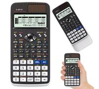 Scientific Calculator, Engineering Calculator, Math Calculator with 552 Functions, 10+2 Digit Display, For Universities, Engineering, Middle School, Offices, Teaching, Black