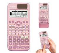 Scientific Calculator, Engineering Calculator, Math Calculator with 552 Functions, 10+2 Digit Display, For Universities, Engineering, Middle School, Offices, Teaching, Pink