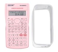 Scientific Calculator for Secondary School Supplies, GCSE,+Bonus Clear Pencil Case for Exams A Level Maths Calculator, Back to School Stationery Supplies Set (Pink)