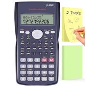 Scientific Calculator for Secondary School with 2 Sticky Notes - 240 Function 2-Line Engineering Calculator for GCSE, A Level, KS3-KS5 Exams - Black