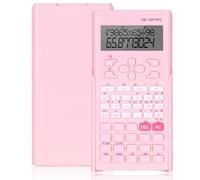 Scientific Calculator Pink 240Functions 2-Line LCD for GCSE A-Level Student | Portable Calculator with Cover Engineering Scientific Functional Calculator for Students Business Home