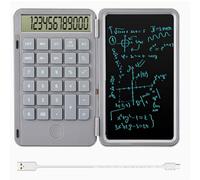Scientific Calculator with 12-Digit Screen Display, Foldable Design, Includes 6 Inch Erasable Writing Board, Ideal for Home, Office, and School