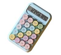 Scientific Calculator with Display, Portable Mechanical Button Calculator for School Exams Office Accounting Construction 3.74 x 5.91in (Blue)