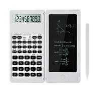 Scientific Calculators, LveSunny Calculator for School, 10-Digit Large Screen Scientific Calculator with Notepad, Math Calculator for Middle High School Supplies & College (White)