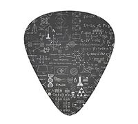 Scientific Chalkboard Murals Guitar Picks 12 Pack Set Guitar Gift for Bass Picks Acoustic Guitars Plectrums with Clear Storage Box