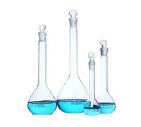 Scientific Conical Glass Flasks, Glass Conical Flask Measuring, 2 Pieces/Pack Transparent/Brown Volumetric Pyknowmeter Laboratory Equipment(500mL 2 pieces)