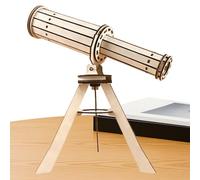 Scientific Experiments Kit - Wooden Telescope Educational Toy for Astronomy - Assembled Scientific Model | for Girls Boys Teachers School