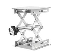 Scientific Lab Jack Stand 100 x 100 mm,Router Table Lift Stainless Steel Laboratory Lifting Platform Stand, Lab Jack Scissor Stand Lifting Table Platform Lab Lift, Adjustable Height Range 48-158 mm