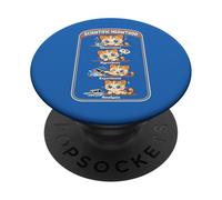 Scientific Meowthod Cute Funny Cat Pun Experiment Science PopSockets Adhesive PopGrip