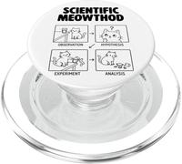 Scientific Meowthod Funny Cat Science Math Pun STEM Cats PopSockets PopGrip for MagSafe