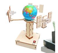 Scientific Model Kit - Wooden Satellite Building Set, Craft Assembly Project, Space Theme Construction Activity, Educational Creative Creation Kit, Play Set