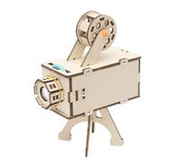 Scientific Projector Kit - Wooden Educational Activity with DIY Rod Handmade Learning Toy Creative Physics Experiment Set Classroom Exploration Tool
