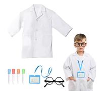 Scientist Costume Accessories - Kids Doctor Outfit, Doctor Set Dress Up Role Play Toys For Halloween Cosplay Party - Boys & Girls Age 4+