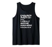 Scientist Definition Funny Chemist Botanist Biologist Life Tank Top