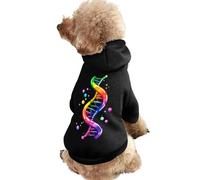 Scientist DNA Double Helix Molecule Cute Dog Hoodie Sweatshirts Pet Clothes Coat Puppy Cat Custume for Halloween Party