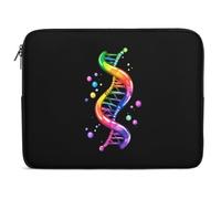 Scientist DNA Double Helix Molecule Laptop Case Computer Sleeve Shockproof Protective Laptop Cover Bag for Travel