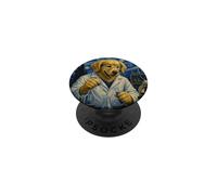 Scientist Golden Retriever Art Dog Science Lab Experiment PopSockets Adhesive PopGrip