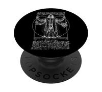 Scientist Vitruvian Man Leonardo Da Vinci Physics Chemistry PopSockets Adhesive PopGrip