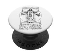 Scientist Vitruvian Man Leonardo Da Vinci Physics Chemistry PopSockets Adhesive PopGrip