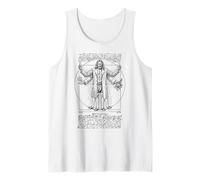 Scientist Vitruvian Man Leonardo Da Vinci Physics Chemistry Tank Top