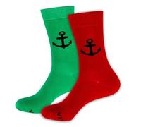 Scifi Planet Port & Starboard Anchor Socks, red/green