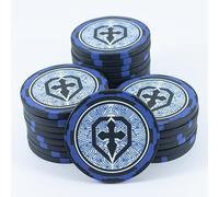 SciFi Poker Chip Set - 25 Science Fiction Themed Clay Chips - Great As Tokens, Counters, Chits Or Bennies in DND or Other RPGs