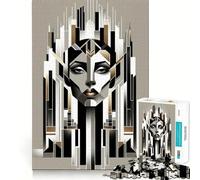 SciFi Portrait Metropolis 1000 Piece Jigsaw Puzzles for Adults Improve Memory Anxiety Relief Sharp Edge Wall Art Decor (38x52cm)