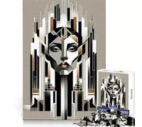 SciFi Portrait Metropolis 1000 Pieces Jigsaw Puzzles for Adults Memory Boost Home Pastime Image Assembly Wall Art Decor (38x26cm)