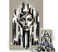 SciFi Portrait Metropolis Jigsaw Puzzles 1000 Piece for Teenagers Enhance Recall Relax Time Exact Edge Creative Gift (50x75cm)
