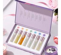 Scilla Rose Women's 7 Chakra Crystal Rollerball Gift Set for Relaxation & Wellbeing in Purple Scilla Rose Purple