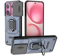 SCIMIN Magnetic Ring Stand Case for vivo V60, Dual Layer Protection Finger Loop Holder Case with Camera Cover