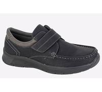 Scimitar Mens Touch Fastening Casual Shoes/Comfort Shoes with Stitching Detail Black 11 UK