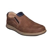 Scimitar Atlanta Twin Gusset Slipon Mens Loafer Flats Casual Trainer Shoes (8 UK, Tan Brown)