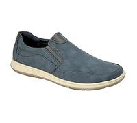 Scimitar Atlanta Twin Gusset Slipon Mens Loafer Flats Casual Trainer Shoes (9 UK, Navy Blue)