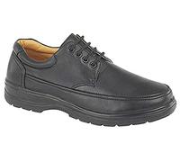 Scimitar David Touch Fastening Wide Fit Light weight Casual Shoes - Black ManMade, Mens UK 10 / EU 44
