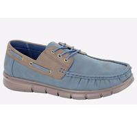 Scimitar Hebden Moccasin Men's Shoes Men's | Boat Shoes | Navy/Brown | UK Size 8