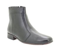 Scimitar Mens Inside Zip Pleated Ankle Boots (8 UK) (Black)