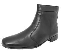 Scimitar Mens Real Leather Zipped Chelsea Ankle Boots Inside Zip Size 6 Black